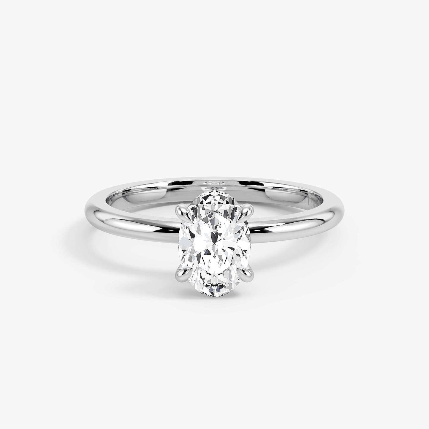 The Classic – Oval Lab Grown Diamond Ring, Platinum