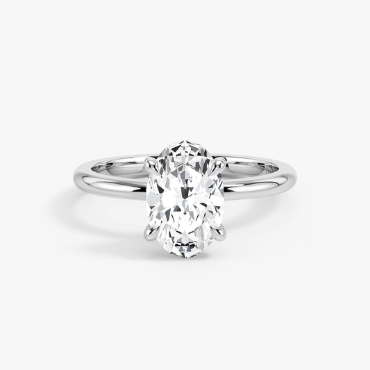 The Classic – Oval Lab Grown Diamond Ring, Platinum