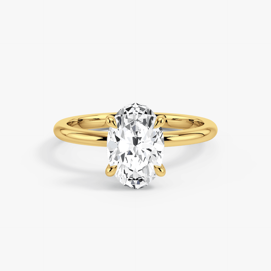 The Classic – Oval Lab Grown Diamond Ring, 18k Yellow Gold