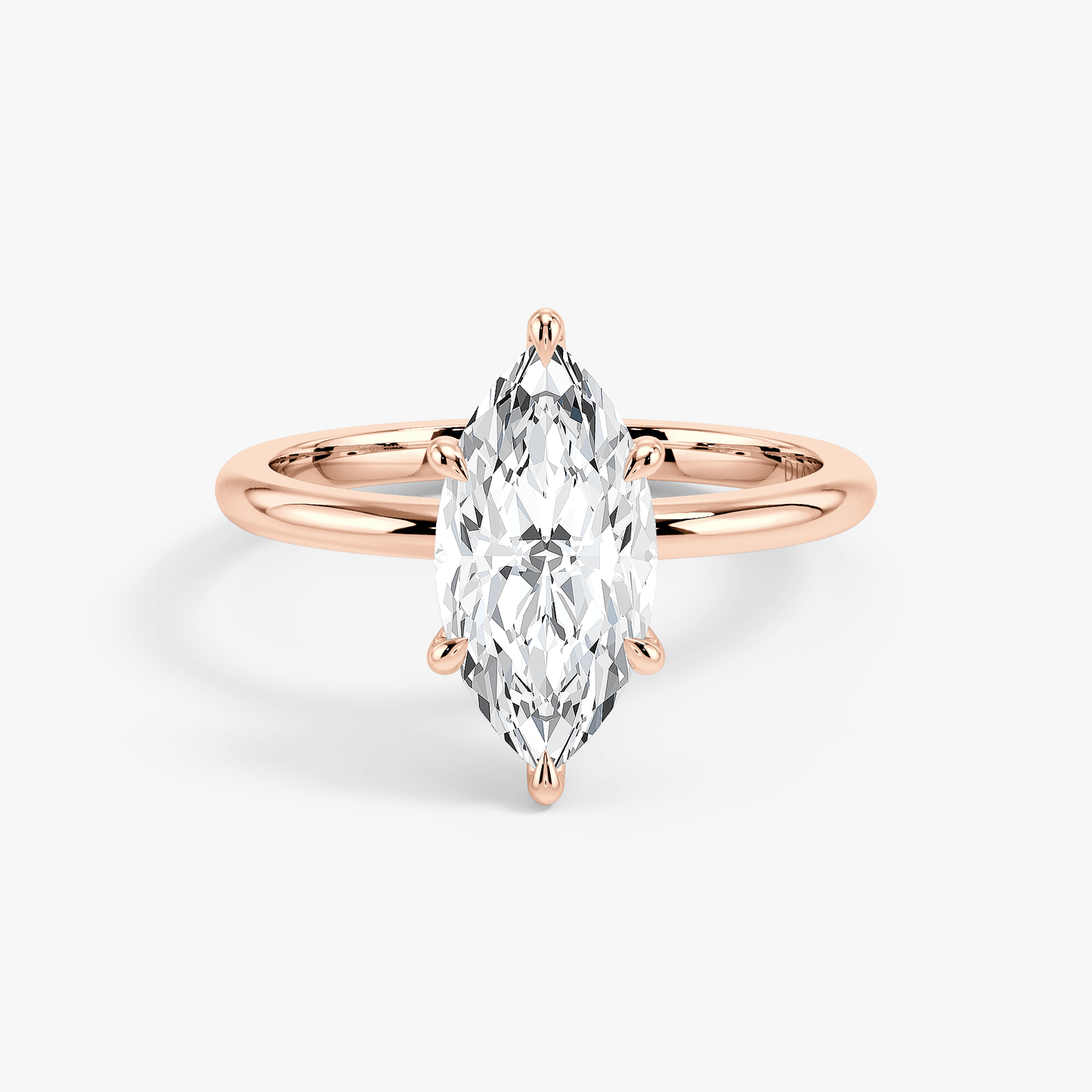 The Classic – Marquise Lab Grown Diamond Ring, 18k Rose Gold