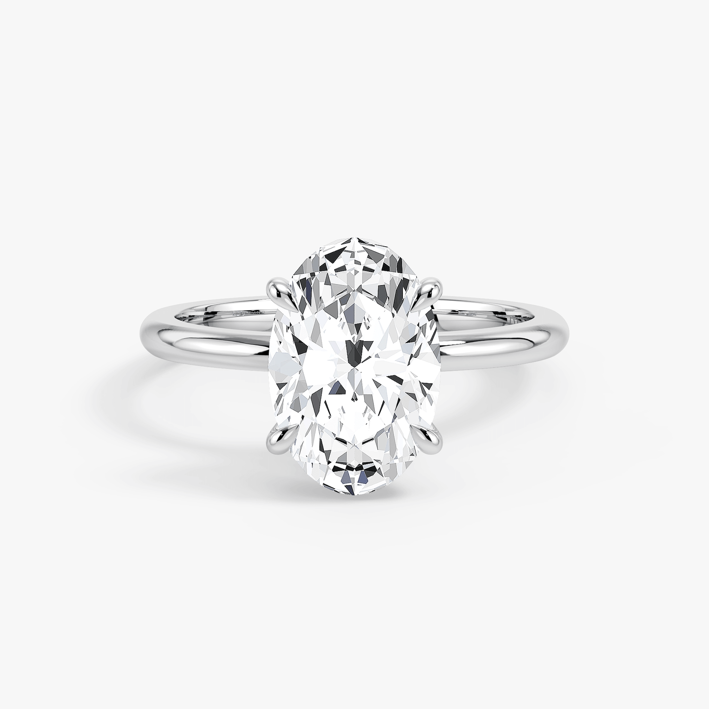 The Classic – Oval Lab Grown Diamond Ring, Platinum