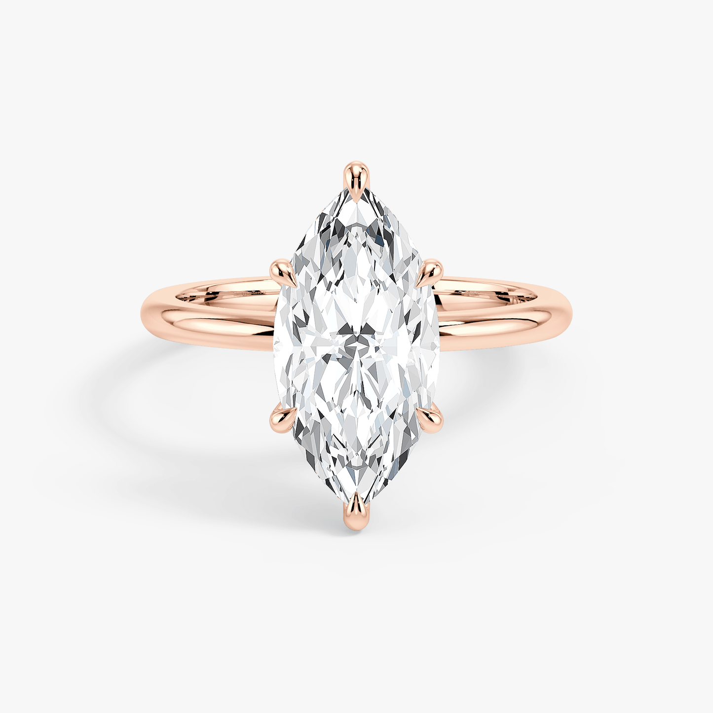 The Classic – Marquise Lab Grown Diamond Ring, 18k Rose Gold