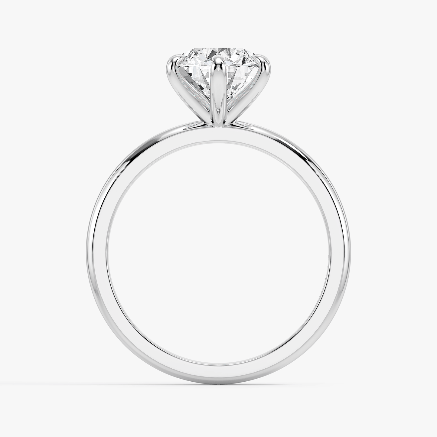 The Classic – Round Lab Grown Diamond Ring, Platinum