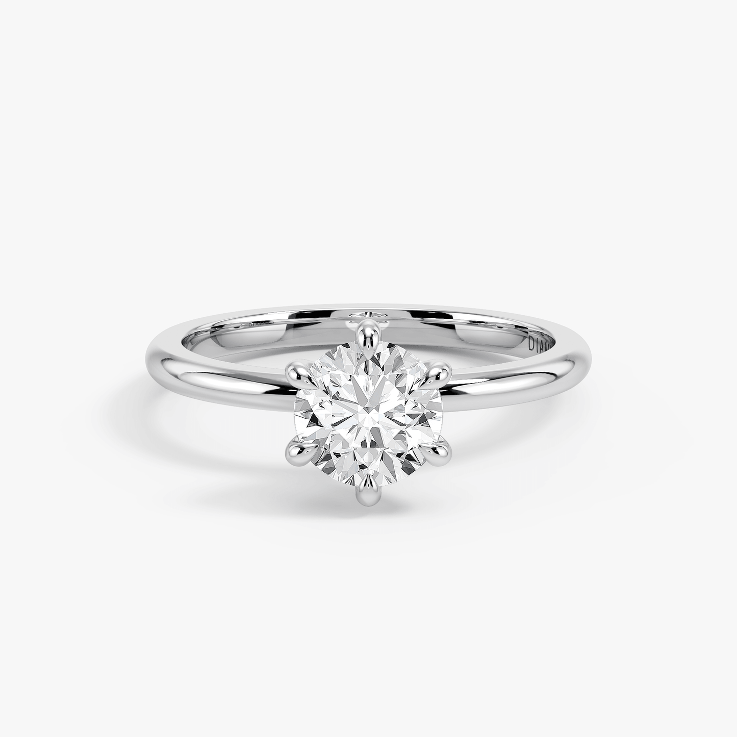 The Classic – Round Lab Grown Diamond Ring, Platinum