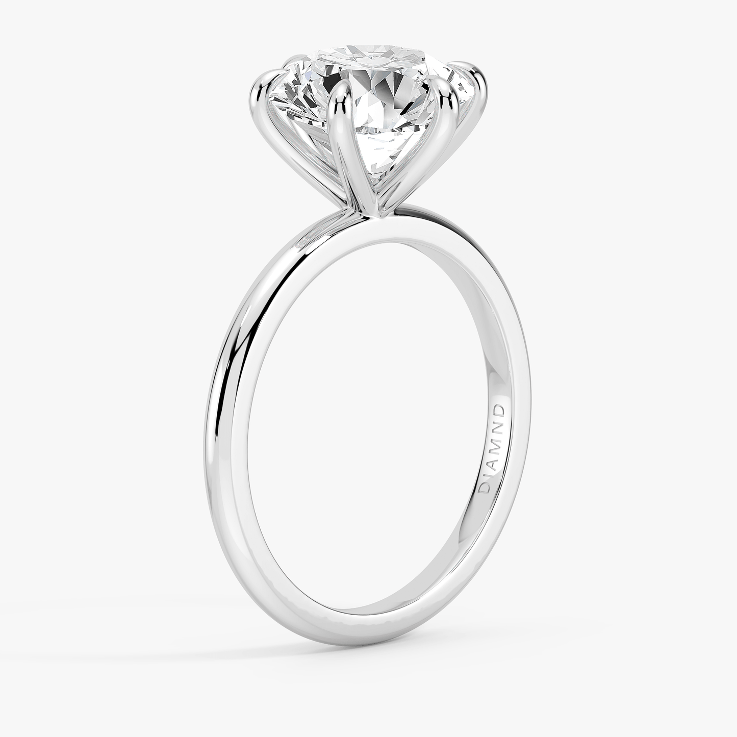 The Classic – Round Lab Grown Diamond Ring, Platinum