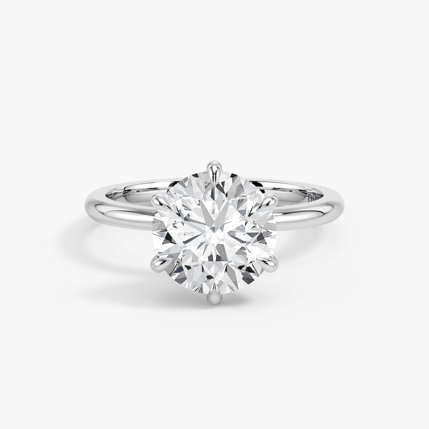 The Classic – Round Lab Grown Diamond Ring, Platinum