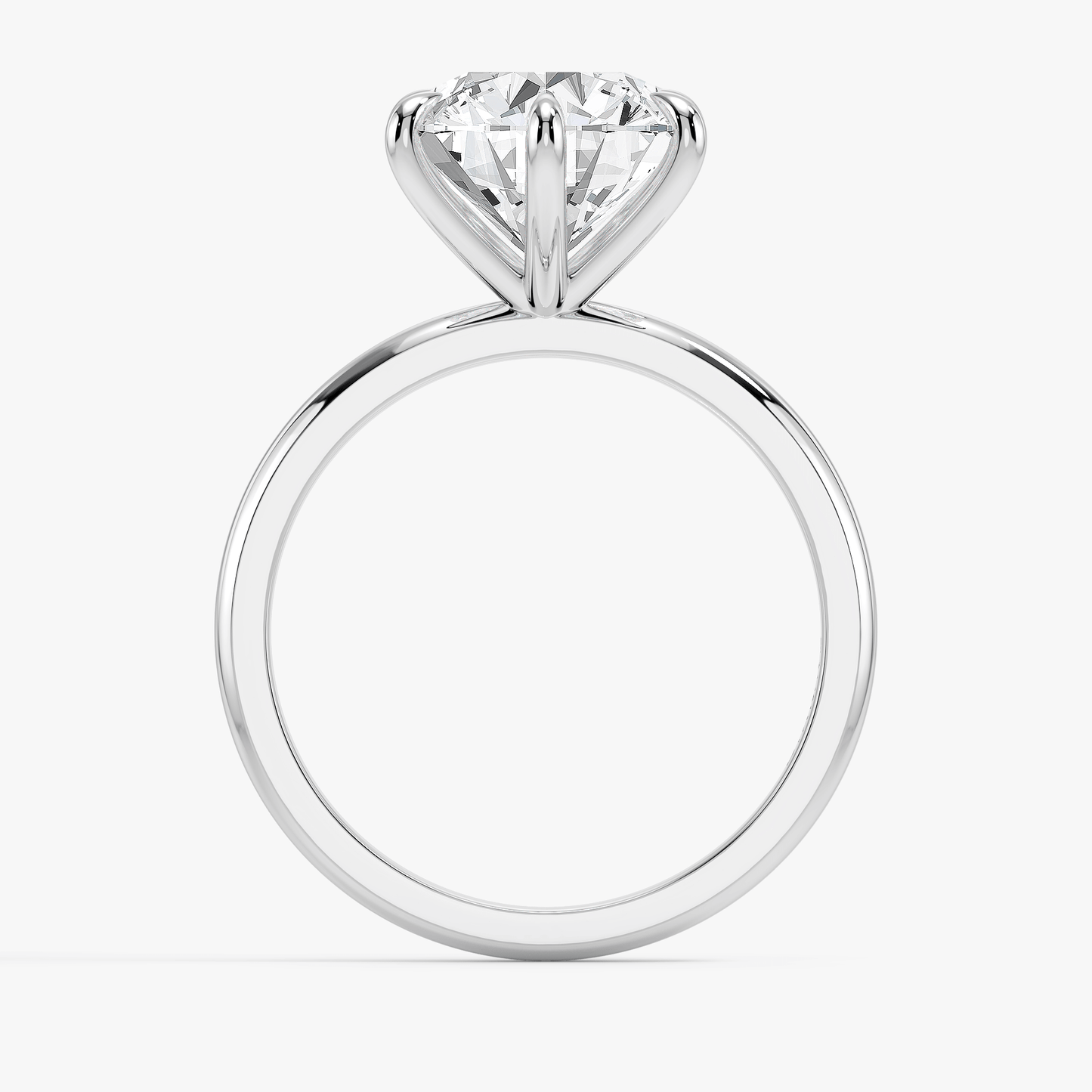 The Classic – Round Lab Grown Diamond Ring, Platinum