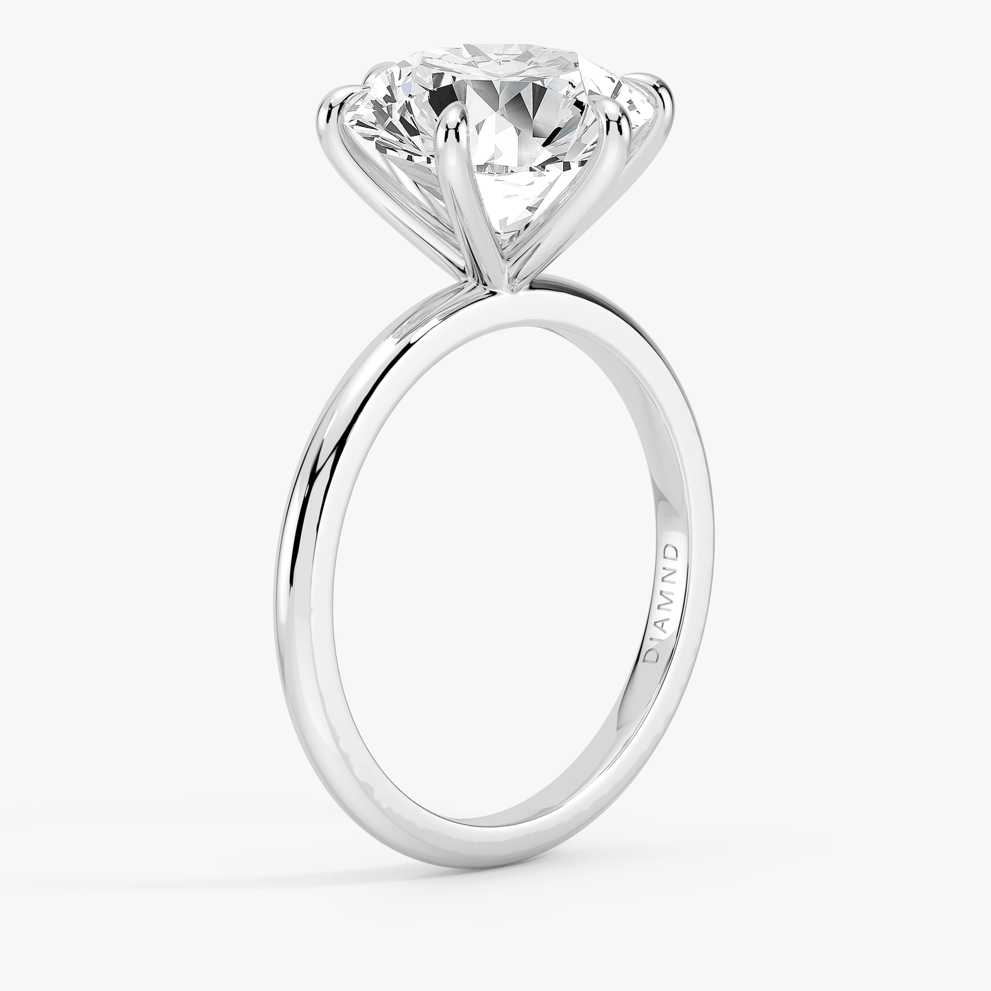 The Classic – Round Lab Grown Diamond Ring, Platinum