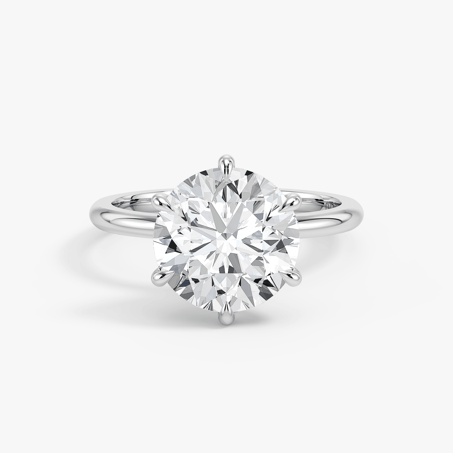 The Classic – Round Lab Grown Diamond Ring, Platinum