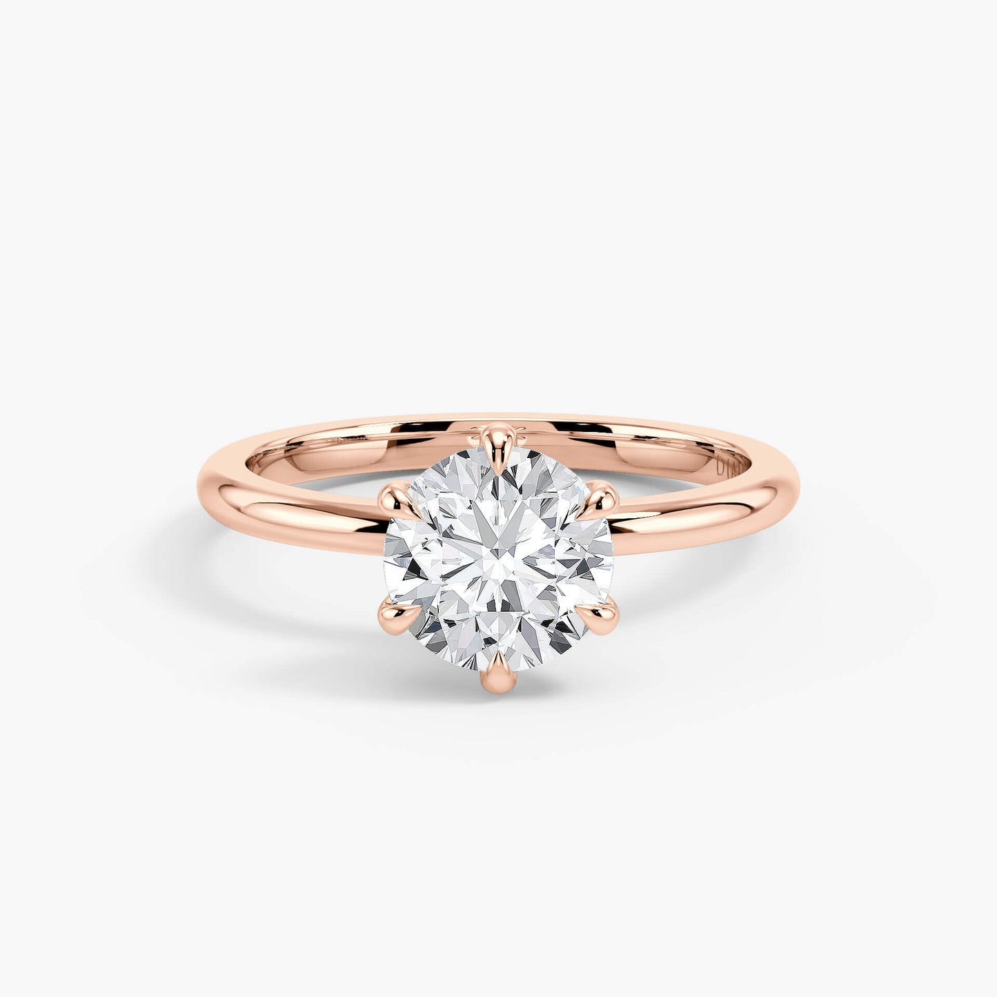 The Classic – Round Lab Grown Diamond Ring, 18k Rose Gold