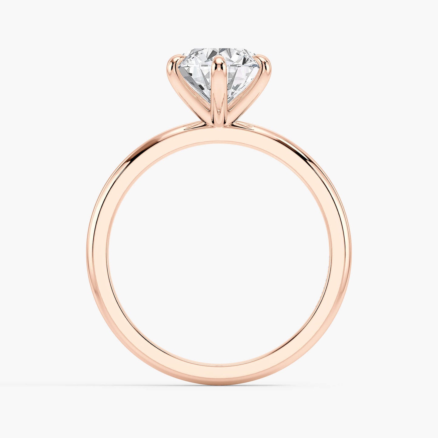 The Classic – Round Lab Grown Diamond Ring, 18k Rose Gold