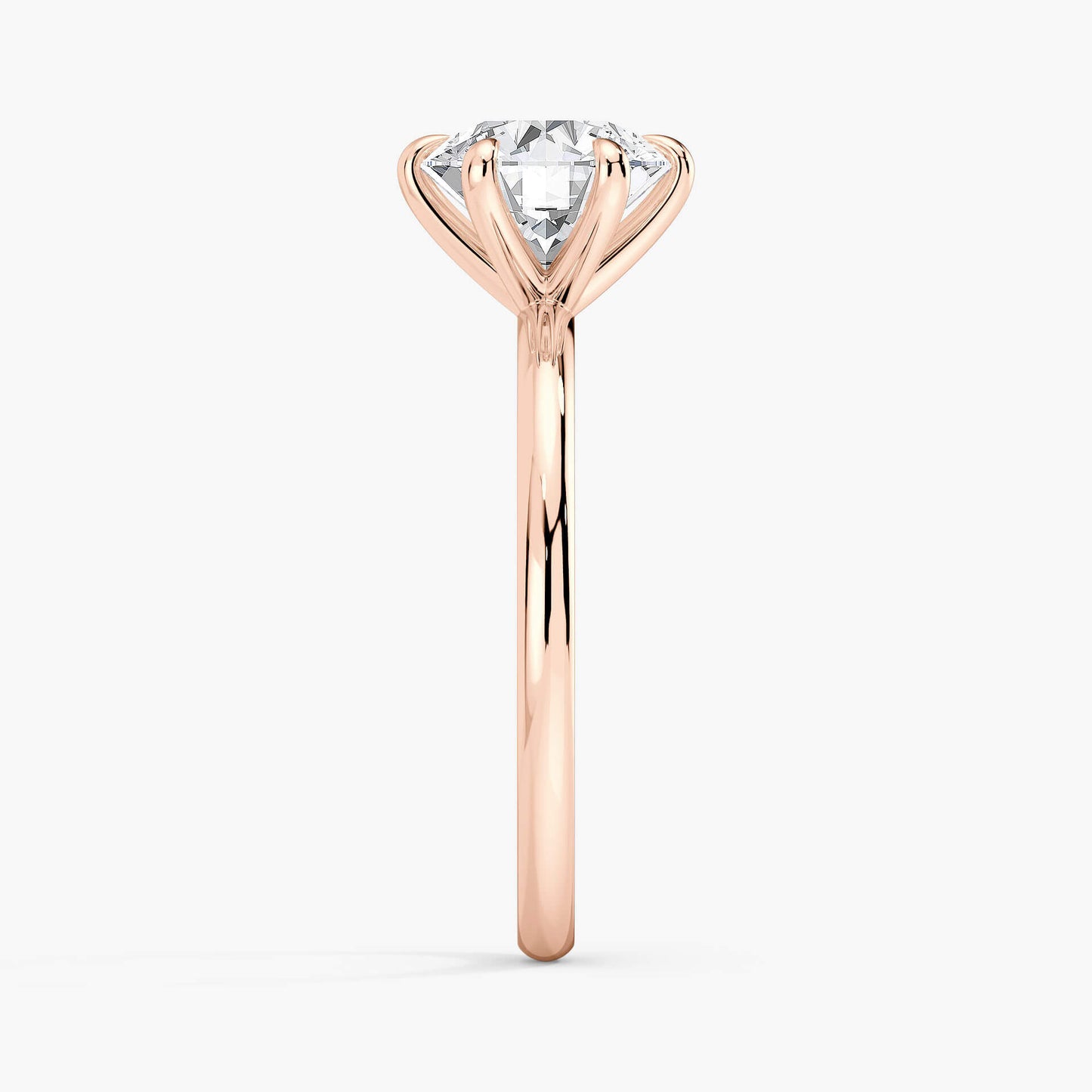 The Classic – Round Lab Grown Diamond Ring, 18k Rose Gold