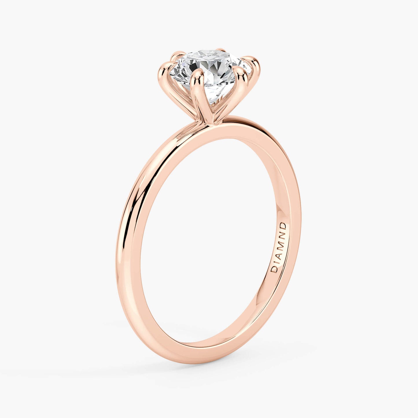 The Classic – Round Lab Grown Diamond Ring, 18k Rose Gold