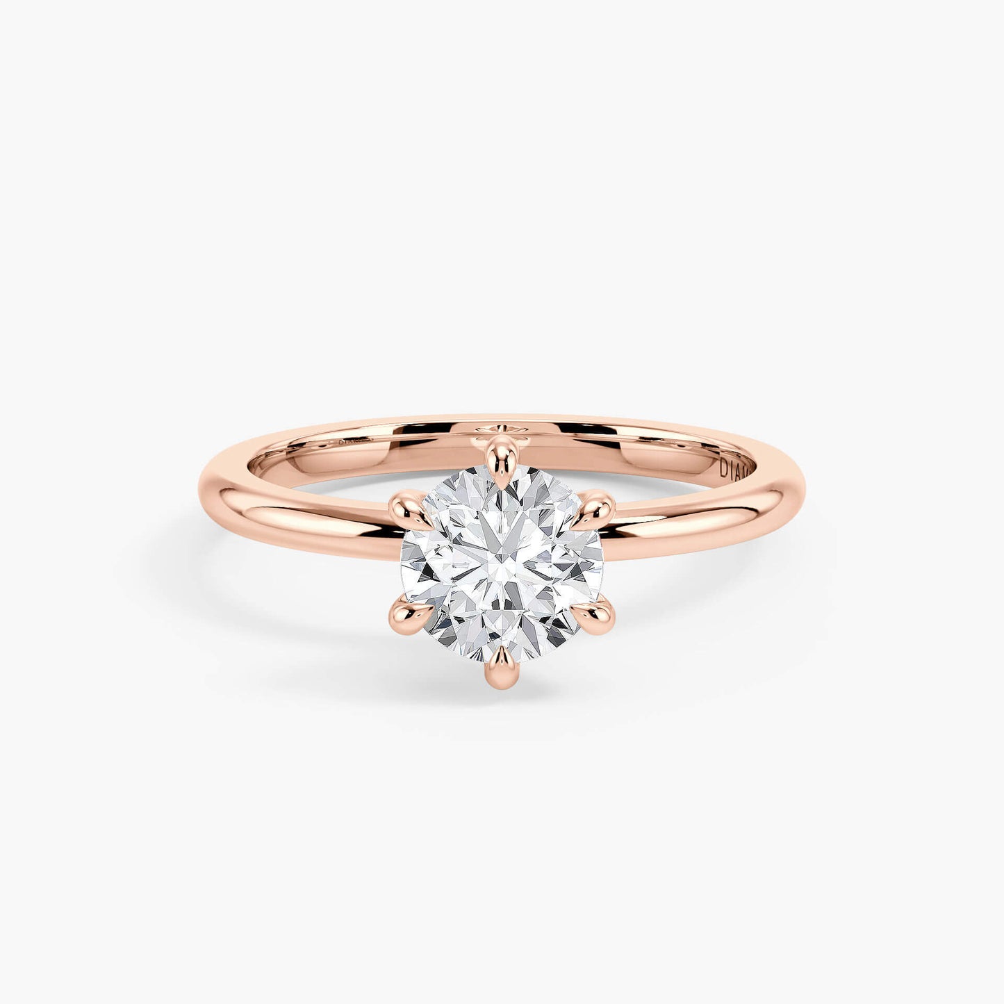 The Classic – Round Lab Grown Diamond Ring, 18k Rose Gold