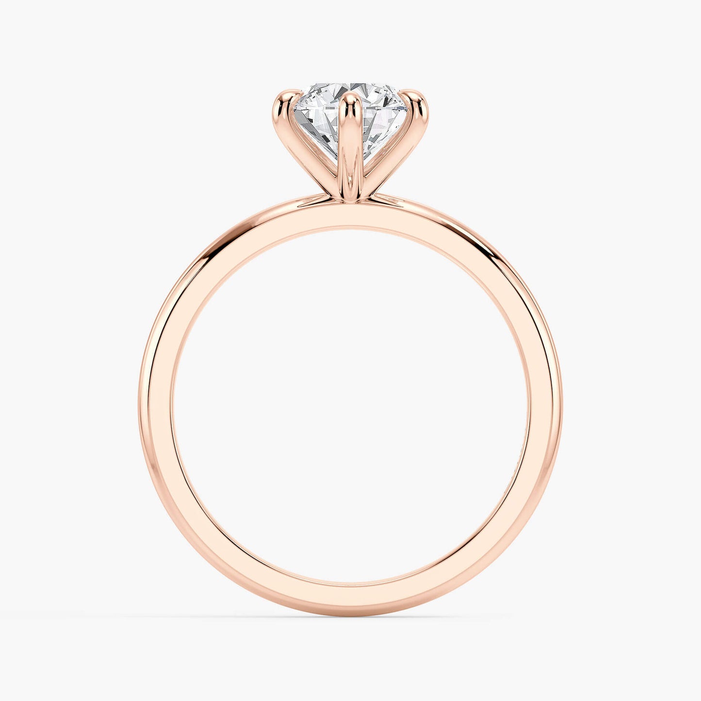 The Classic – Round Lab Grown Diamond Ring, 18k Rose Gold