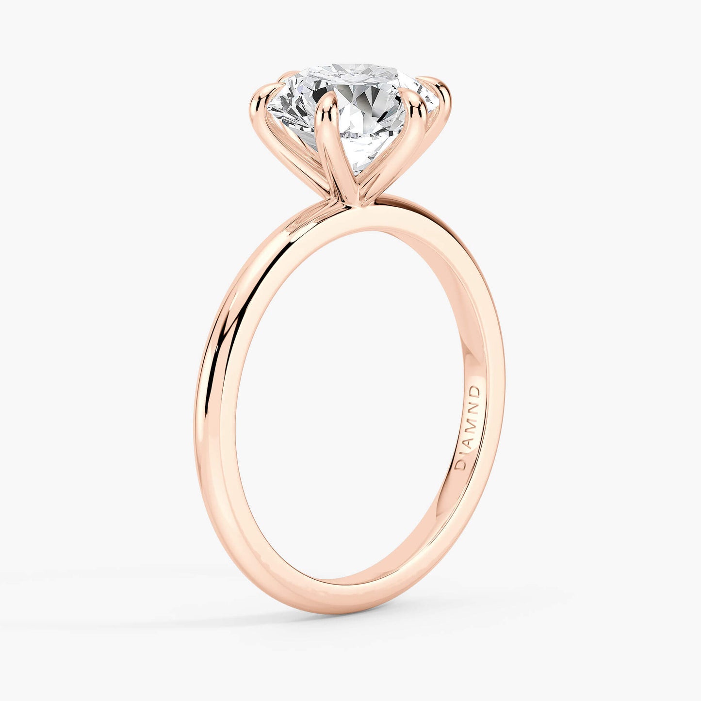 The Classic – Round Lab Grown Diamond Ring, 18k Rose Gold