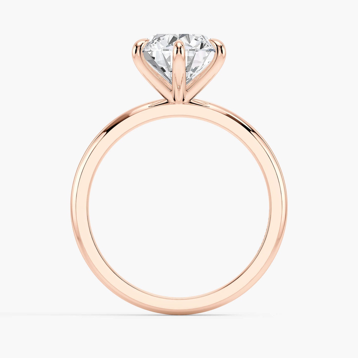 The Classic – Round Lab Grown Diamond Ring, 18k Rose Gold