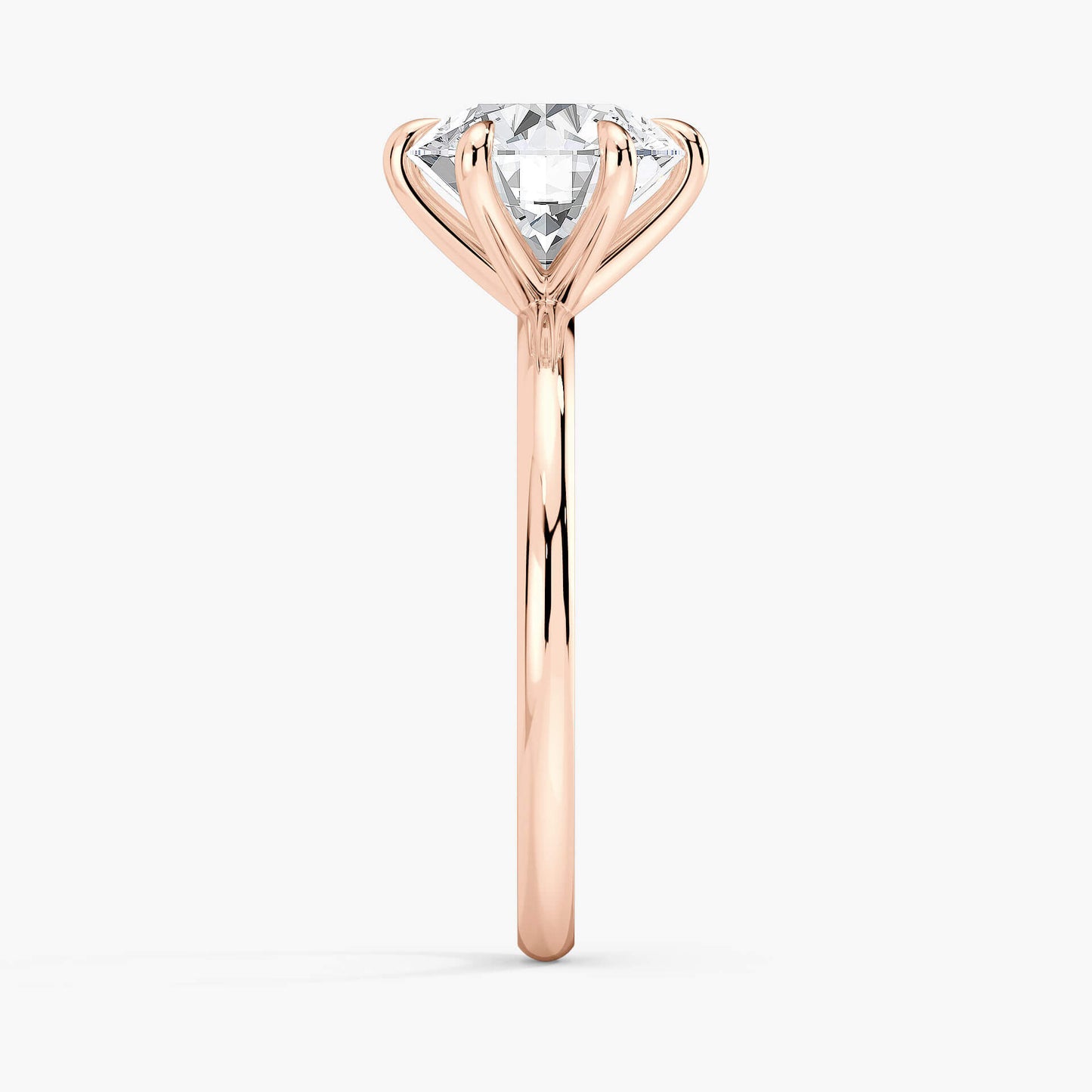 The Classic – Round Lab Grown Diamond Ring, 18k Rose Gold