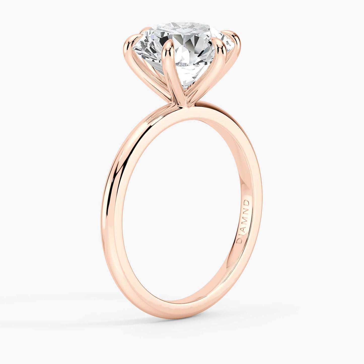 The Classic – Round Lab Grown Diamond Ring, 18k Rose Gold