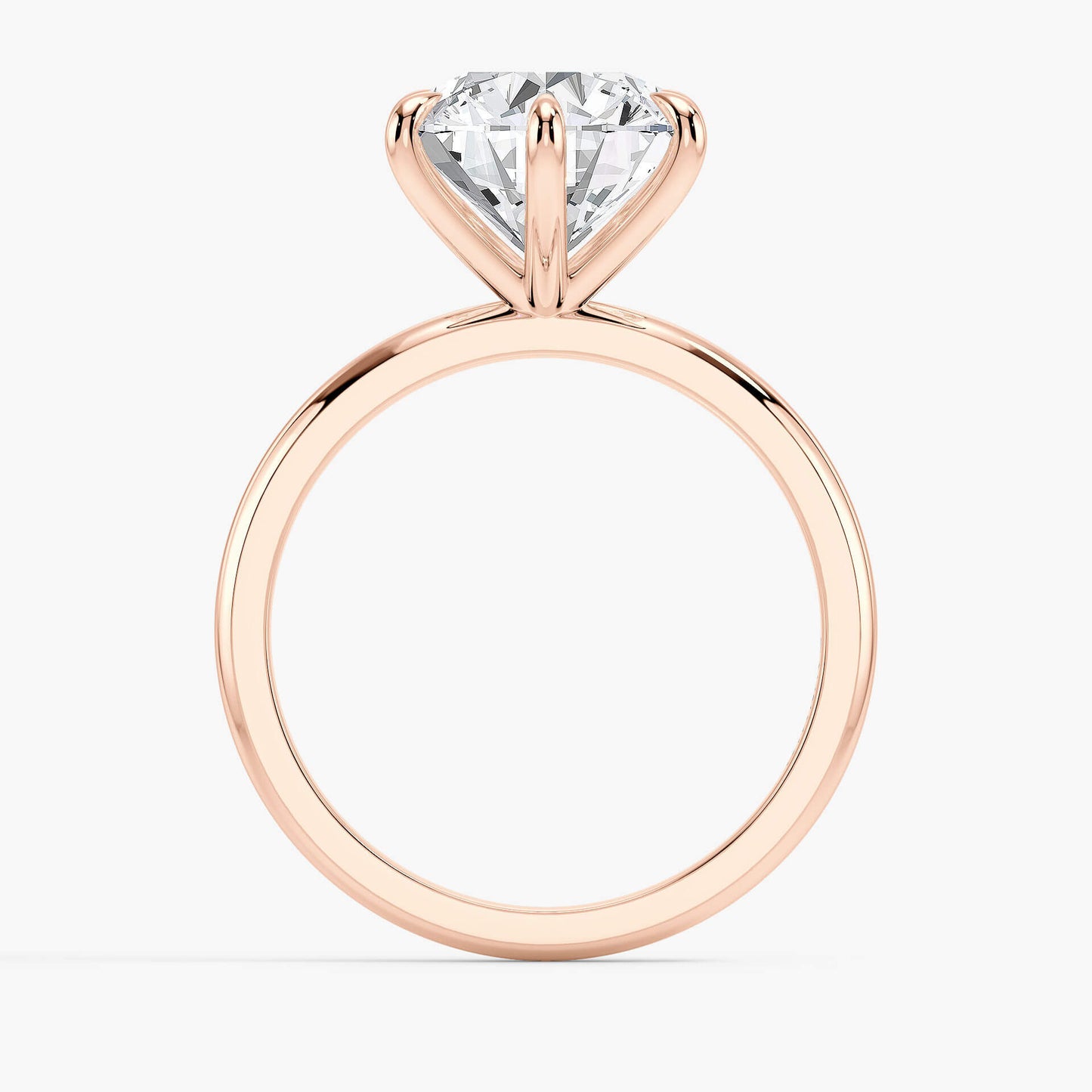 The Classic – Round Lab Grown Diamond Ring, 18k Rose Gold