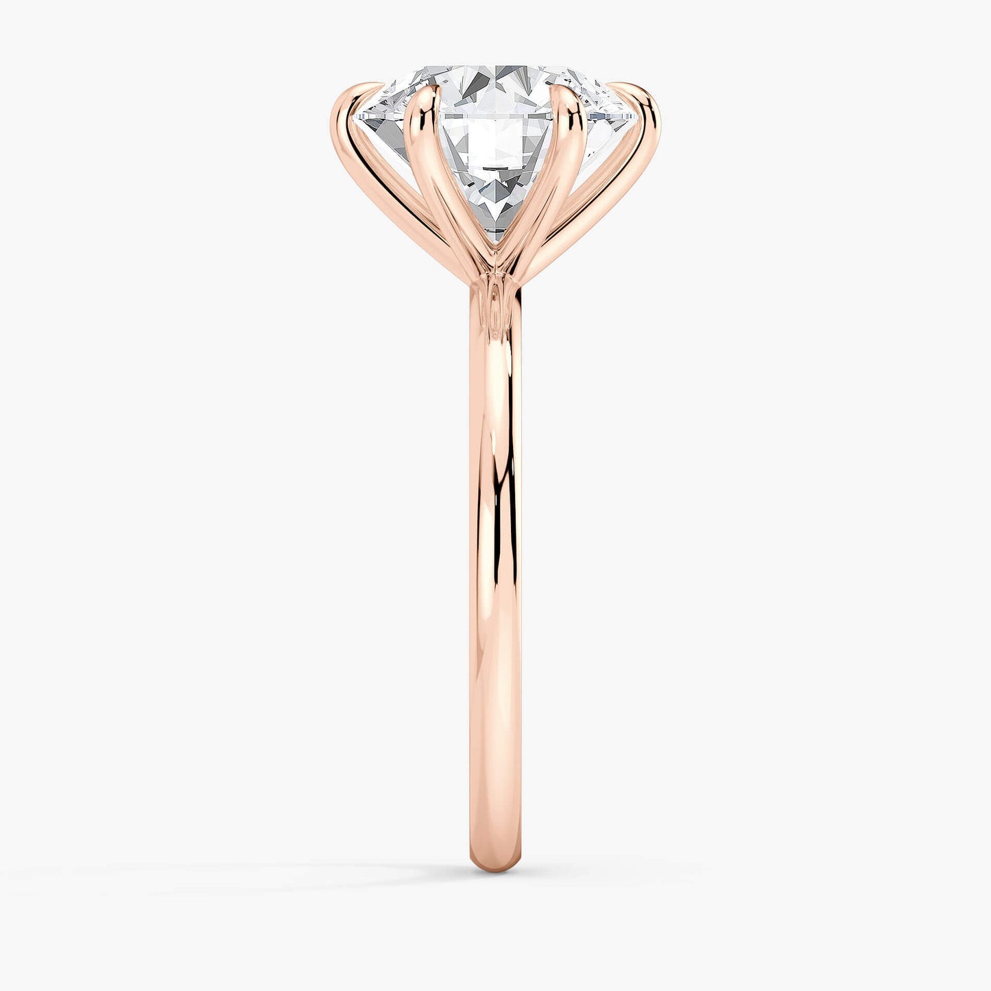 The Classic – Round Lab Grown Diamond Ring, 18k Rose Gold