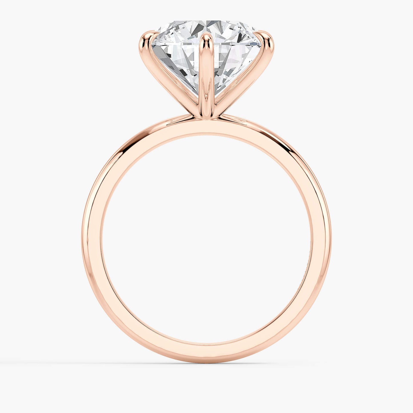 The Classic – Round Lab Grown Diamond Ring, 18k Rose Gold